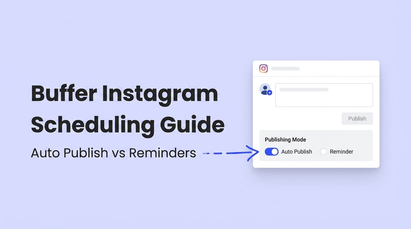 Buffer Instagram Scheduling Guide: Auto-Publish vs Reminders for 2026