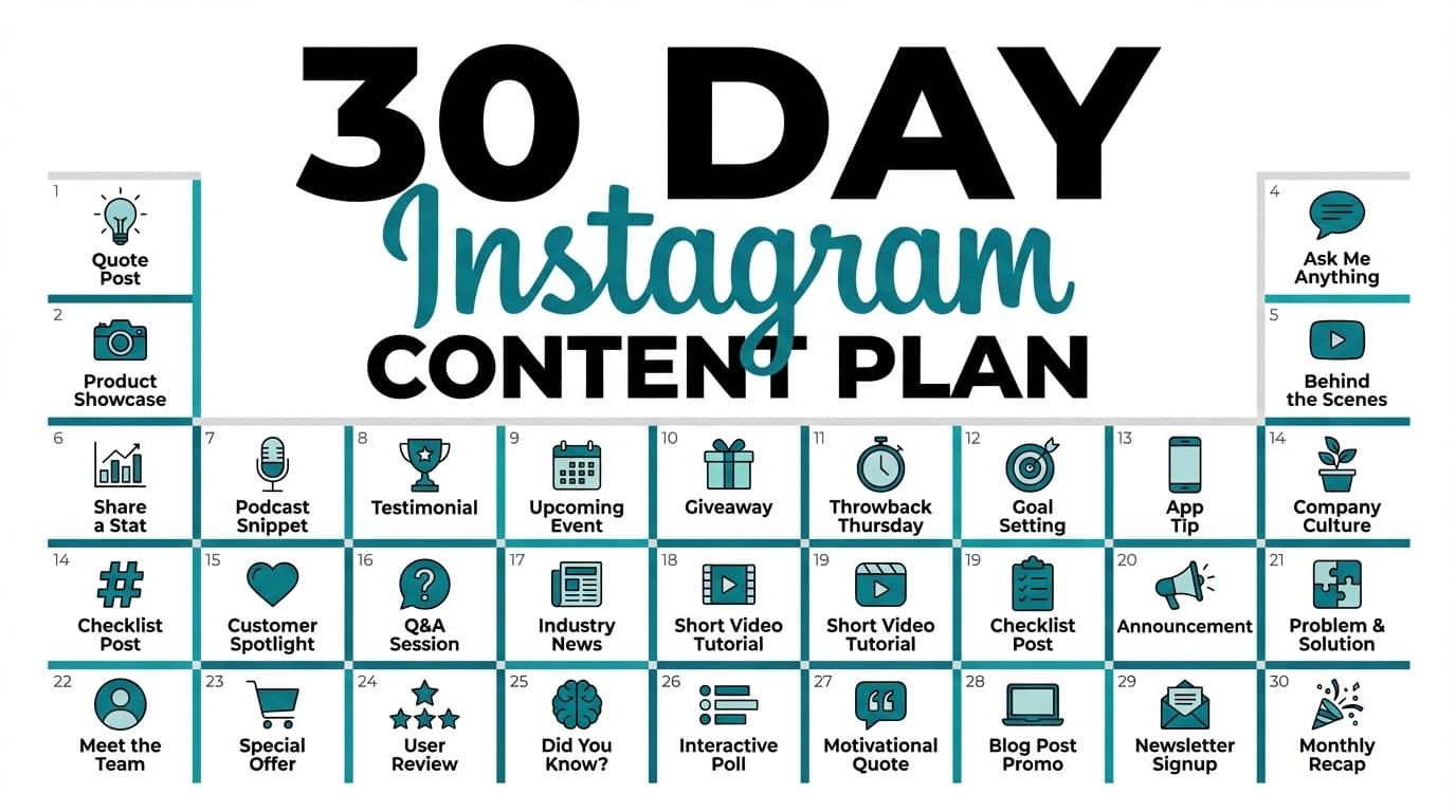 How to Plan Instagram Feed Content for the Next 30 Days: Complete Guide for 2026