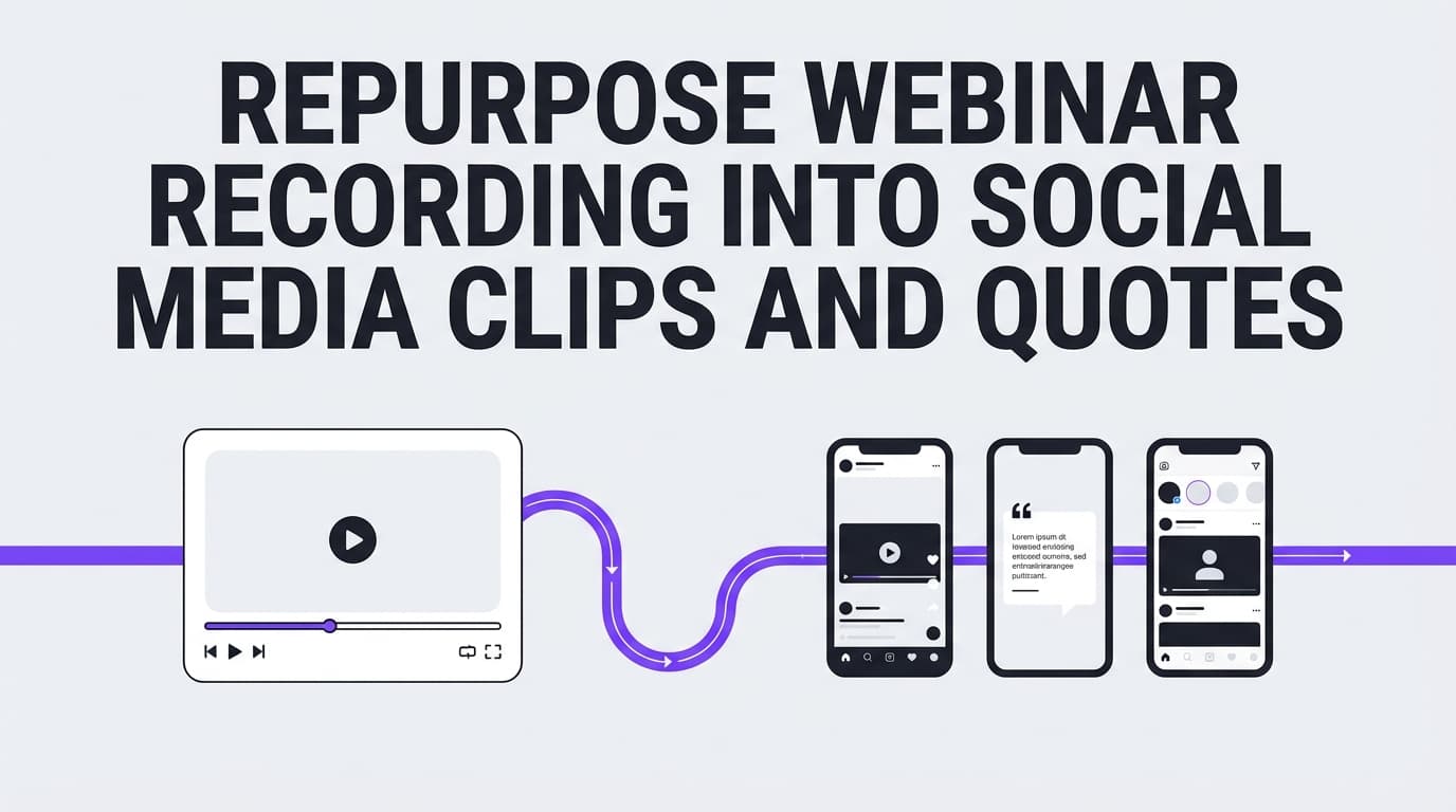 Repurpose Webinar Recording into Social Media Clips and Quotes: Complete Guide for 2026