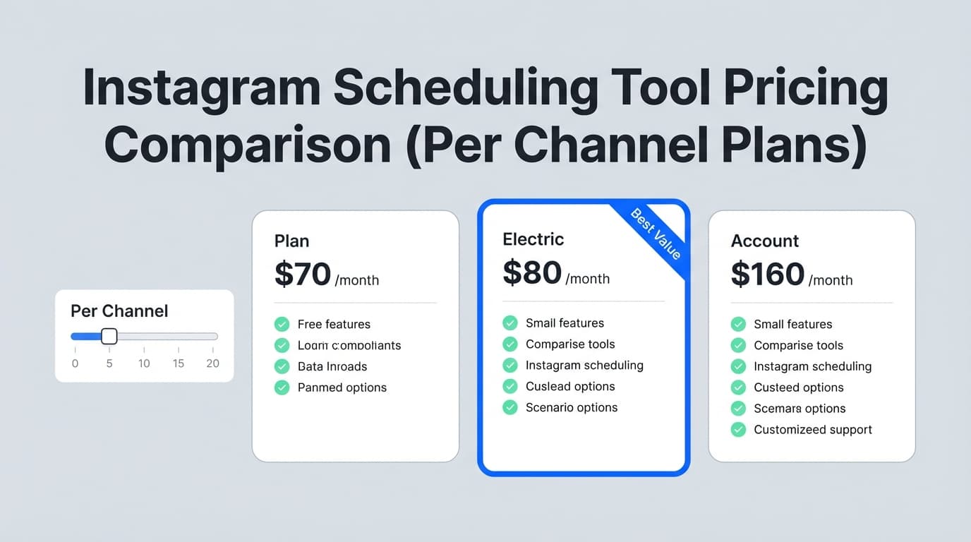 Instagram Scheduling Tool Pricing Comparison Per Channel Plans