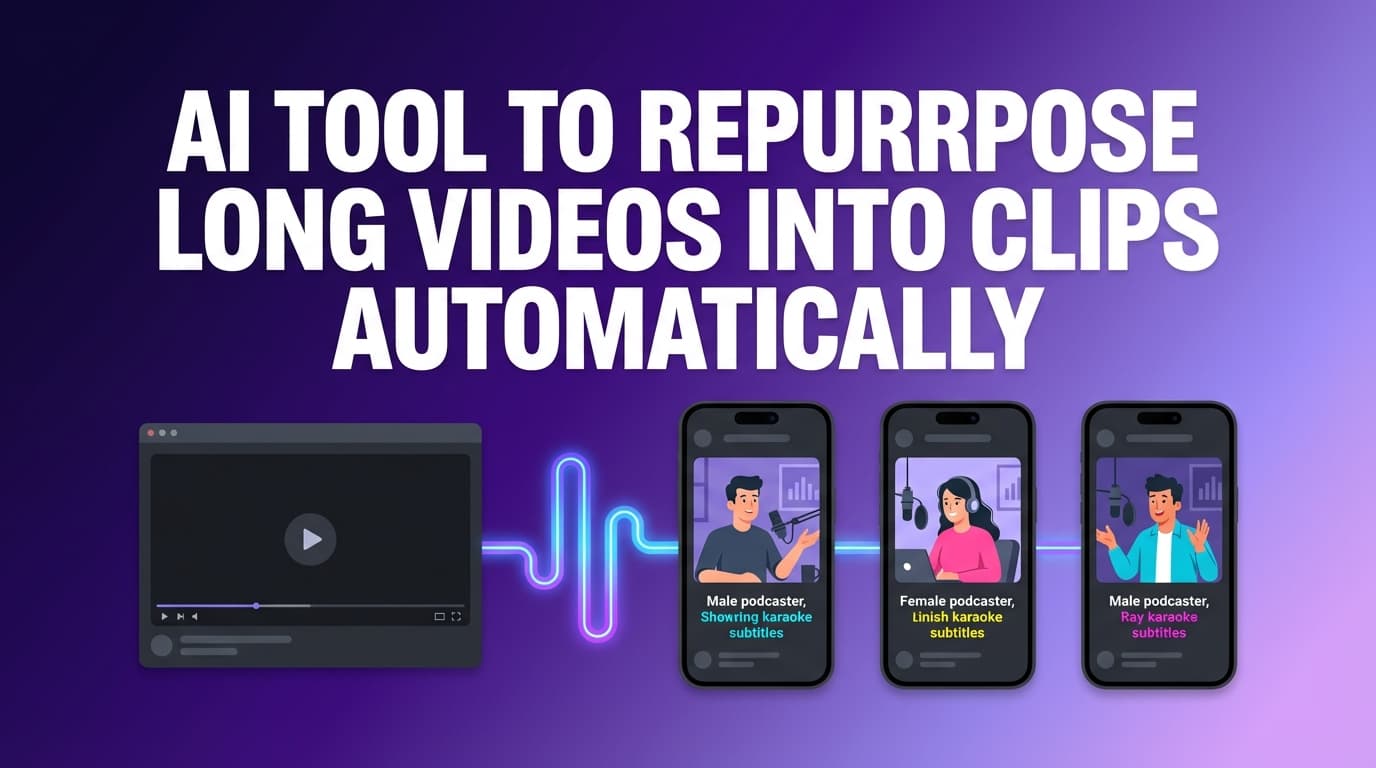 Ai Tool To Repurpose Long Videos Into Clips Automatically
