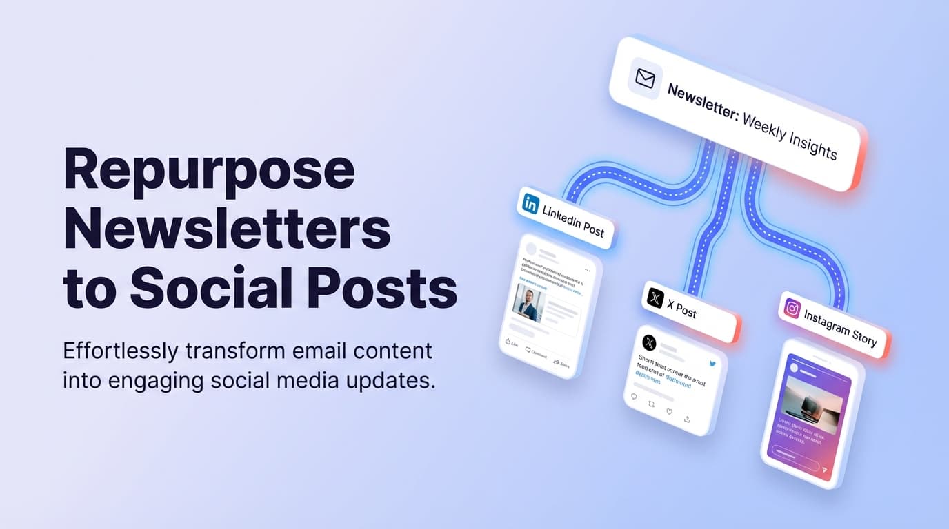 Content Repurposing Tool For Newsletters To Social Posts