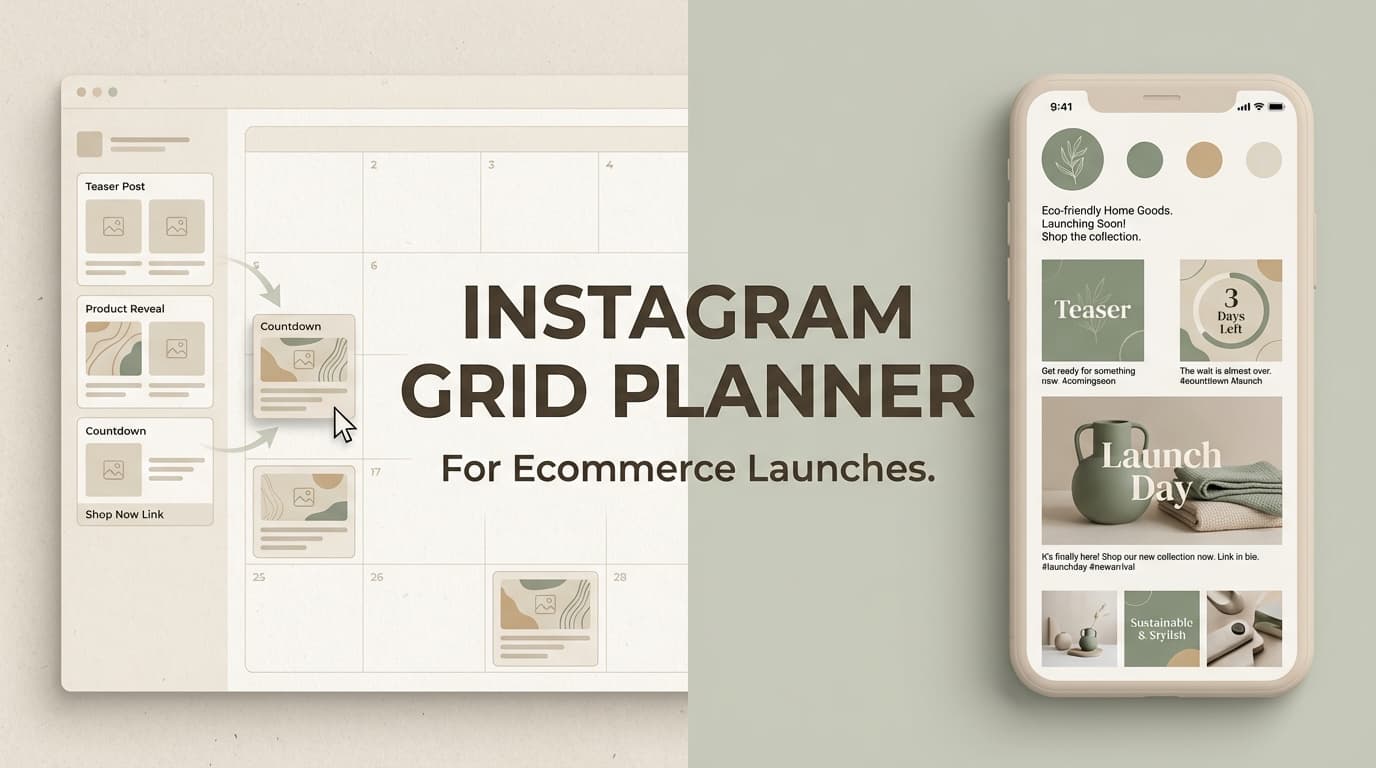 Instagram Grid Planner For Ecommerce Brands Product Launch Planning