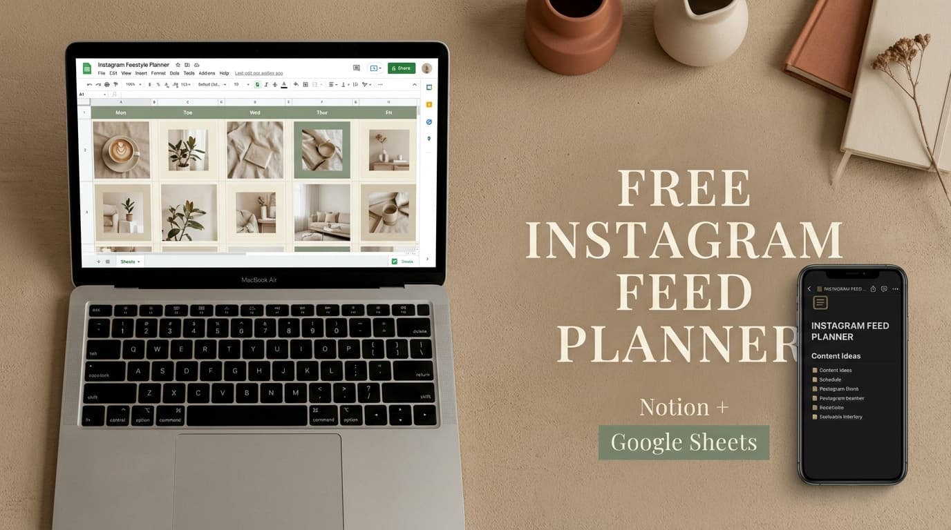 Free Instagram Feed Planner Template Notion Google Sheets