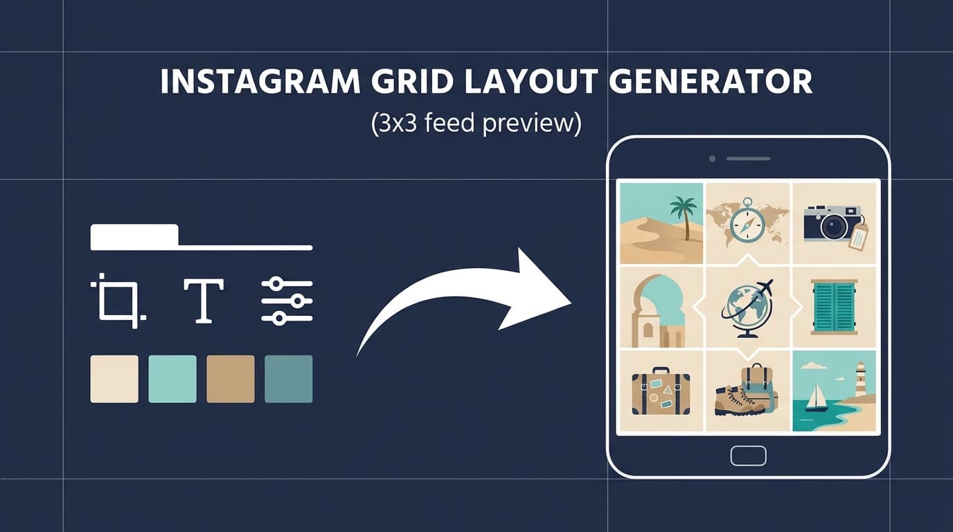 Instagram Grid Layout Generator 3X3 Feed Preview