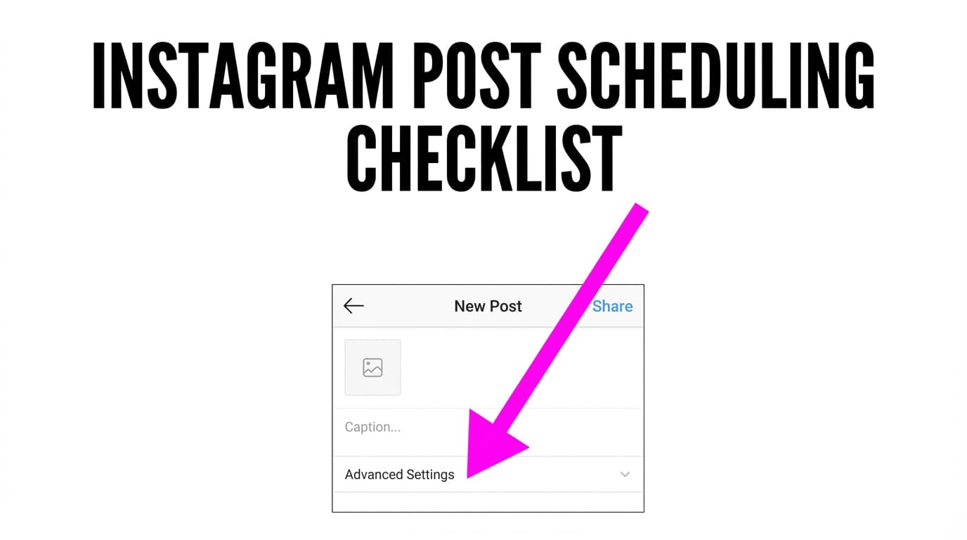 Instagram Post Scheduling Checklist Caption Hashtags Alt Text