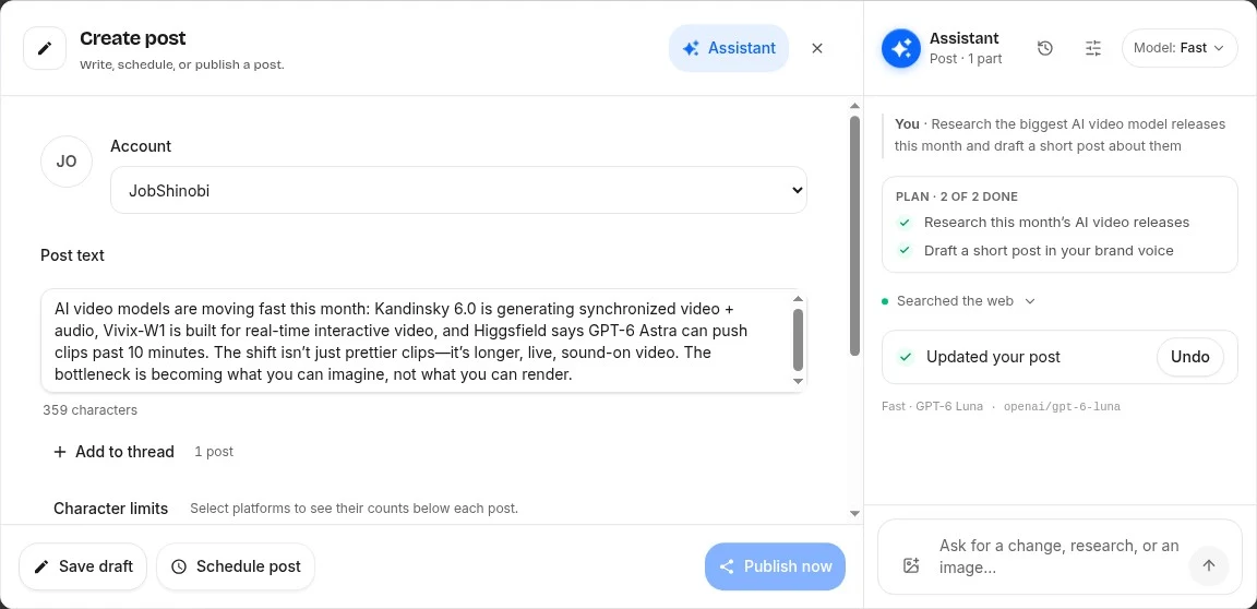 Research a topic with our state-of-the-art AI assistant