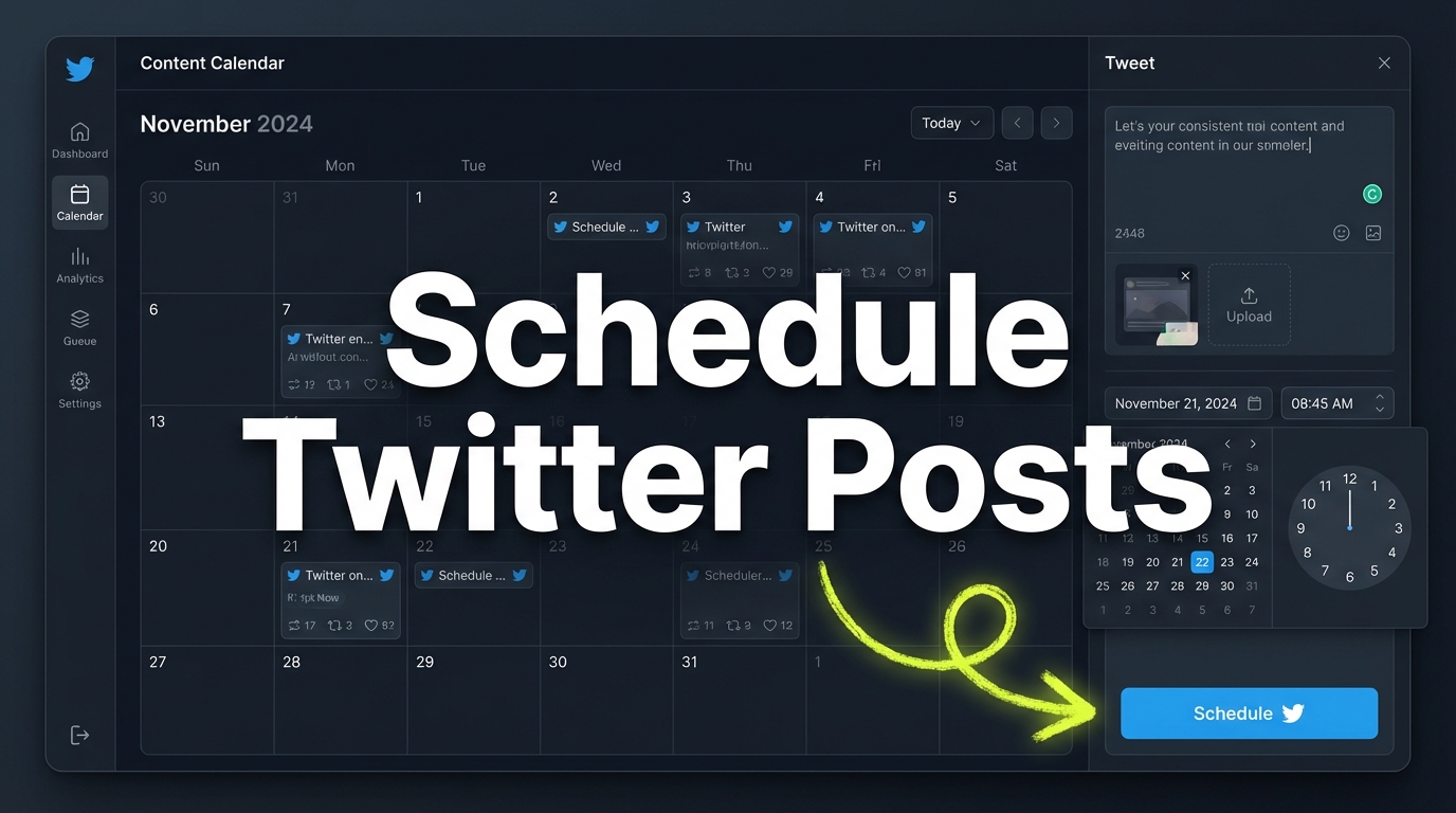 Twitter Quick Update Posts Schedule Twitter Posts - Auto-Publish Tweets on X | PostQuickAI